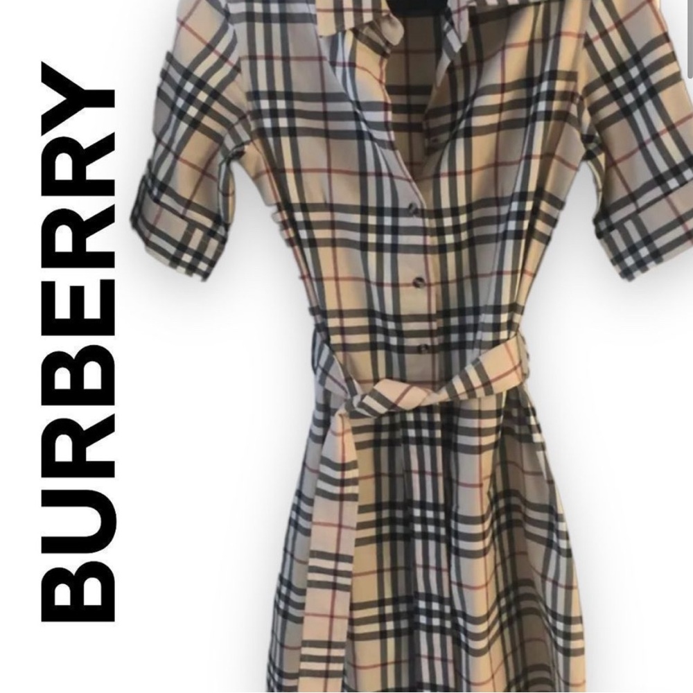 AUTHENTIC new Burberry nova check button up dress